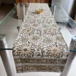 Panna Gulistan Hand Block Printed Cotton Table Runner