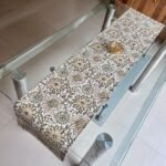 Panna Gulistan Hand Block Printed Cotton Table Runner - Image 2