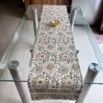 Panna Gulistan Hand Block Printed Cotton Table Runner - Image 5