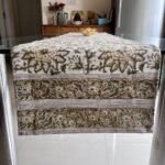 Panna Gulistan Hand Block Printed Cotton Table Runner - Image 4