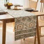 Panna Gulistan Hand Block Printed Cotton Table Runner - Image 4
