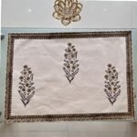 Rajbari Sunehri Buta Dining Ensemble (Table Runner and 6 Mats) - Image 6