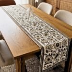 Rajbari Sunehri Buta Dining Ensemble (Table Runner and 6 Mats) - Image 7