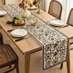 Rajbari Sunehri Buta Dining Ensemble (Table Runner and 6 Mats) - Image 5