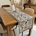 Rajbari Sunehri Buta Dining Ensemble (Table Runner and 6 Mats) - Image 6