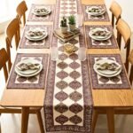 Rangmahal Rani Jaal Dining Ensemble (Table Runner and 6 Mats) - Image 3