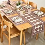 Rangmahal Rani Jaal Dining Ensemble (Table Runner and 6 Mats)