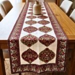 Rangmahal Rani Jaal Dining Ensemble (Table Runner and 6 Mats) - Image 5
