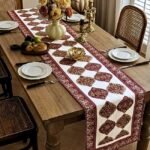 Rangmahal Rani Jaal Hand Block Printed Cotton Table Runner