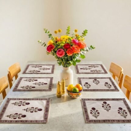 Surkh Guldaasta Dining Placemats (Set of 6)