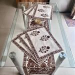 Surkh Guldaasta 7-Piece Dining Table Set (Table Runner and 6 Mats)