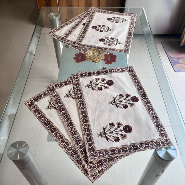 Surkh Guldaasta Dining Placemats (Set of 6) - Image 6