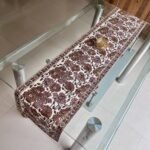 Surkh Guldaasta Hand Block Printed Cotton Table Runner - Image 2