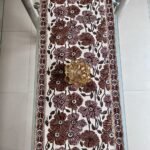 Surkh Guldaasta Hand Block Printed Cotton Table Runner - Image 3