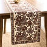 Surkh Guldaasta Hand Block Printed Cotton Table Runner - Image 3