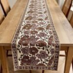 Surkh Guldaasta Hand Block Printed Cotton Table Runner - Image 2