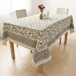 Blooming Courtyard Block Print Table Cover - Image 5