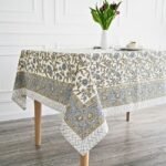 Blooming Courtyard Block Print Table Cover - Image 2