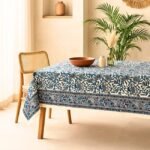 Blue lake Block Print Table Cover