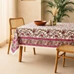 Rangrez Gulabi Block Print Table Cover