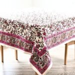 Rangrez Gulabi Block Print Table Cover - Image 3