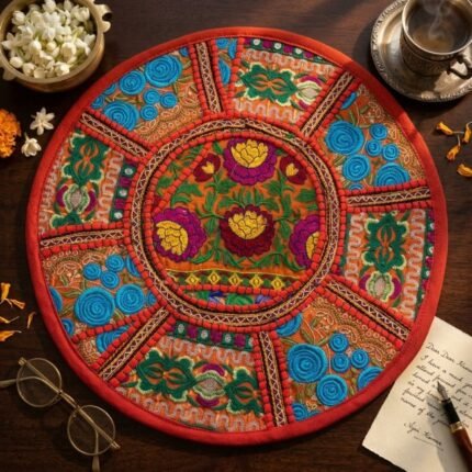 Orange Round Table Mat