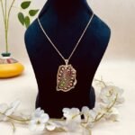 Aabroo Meenakari Agate Necklace - Image 3