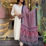Aabroo Ajrakh Modal Silk Stole - Image 5