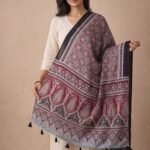 Aabroo Ajrakh Modal Silk Stole - Image 4