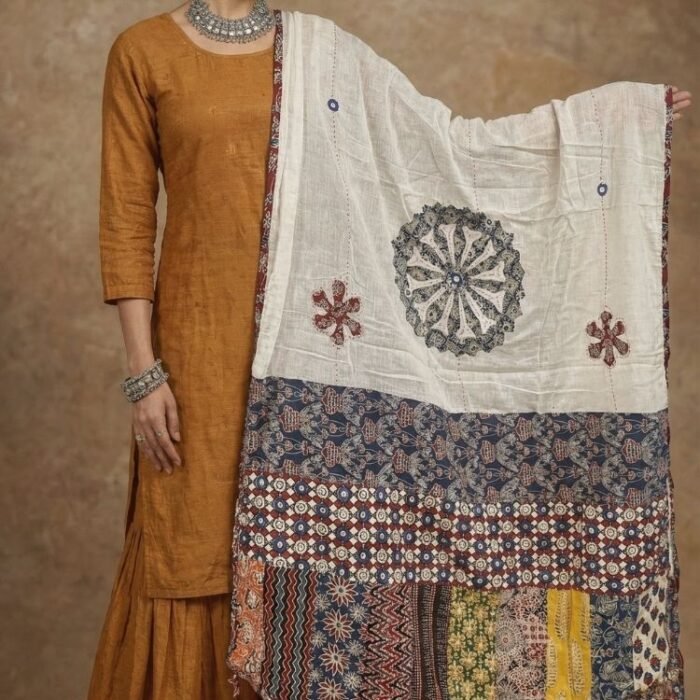 Aaranya Ajrakh Cotton Dupatta - Image 8