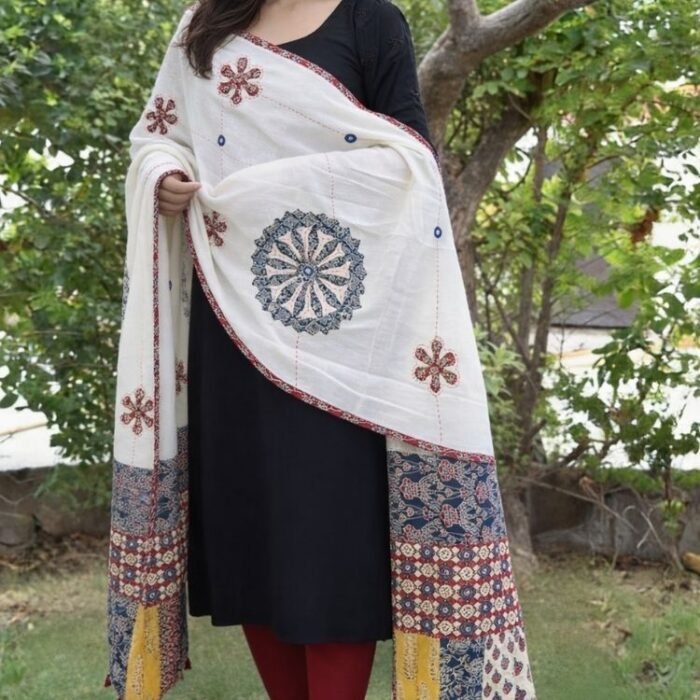 Aaranya Ajrakh Cotton Dupatta - Image 4