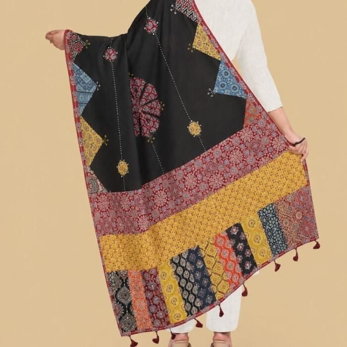 Ajrakh Amour Ajrakh Cotton Dupatta - Image 9