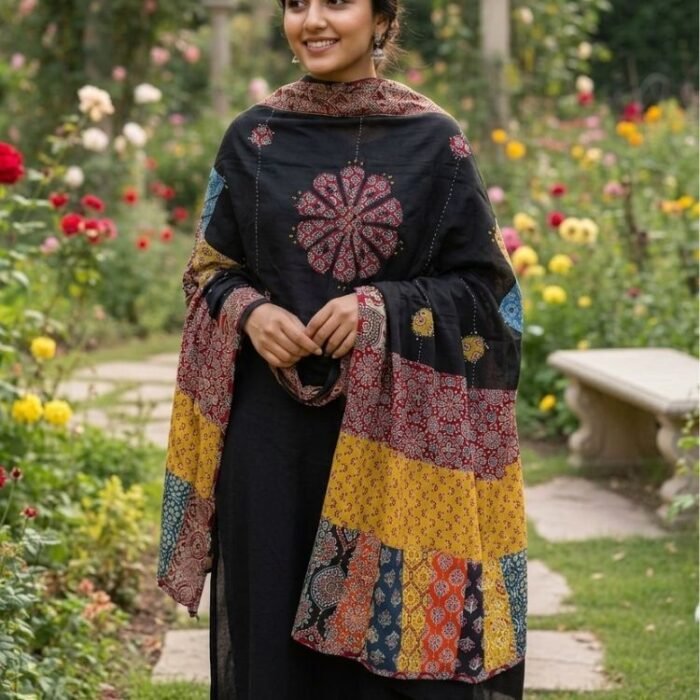 Ajrakh Amour Ajrakh Cotton Dupatta - Image 6