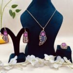 Amer Palace Meenakari Agate Jewelry Set