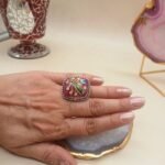 Amer Palace Agate Meenakari Ring
