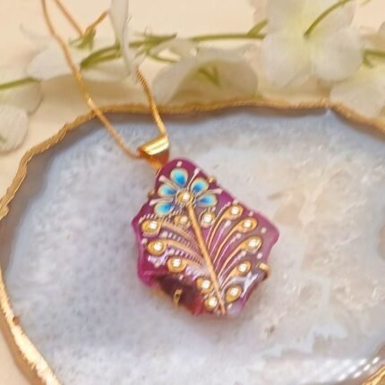 Amer Palace Meenakari Agate Necklace