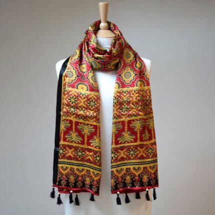 Anokhi Ajrakh Modal Silk Stole