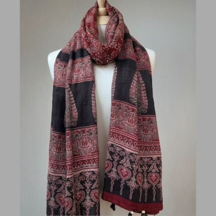 Bagh-e-Rajasthan Ajrakh Modal Silk Stole