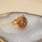 Chandni Bloom Agate Meenakari Ring - Image 2