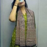 Desert Bloom Ajrakh Modal Silk Stole - Image 4