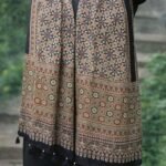 Desert Bloom Ajrakh Modal Silk Stole - Image 3