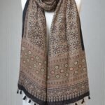 Desert Bloom Ajrakh Modal Silk Stole