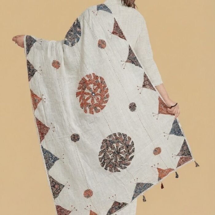 Eternal Earth Ajrakh Cotton Dupatta - Image 12