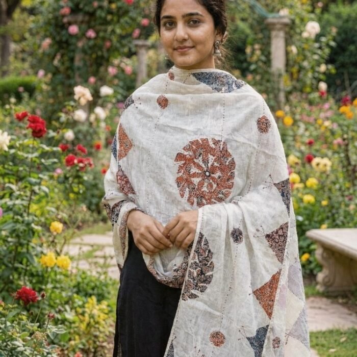 Eternal Earth Ajrakh Cotton Dupatta - Image 10