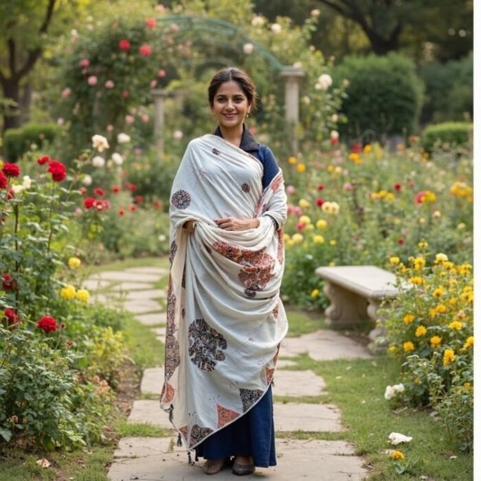 Eternal Earth Ajrakh Cotton Dupatta - Image 9