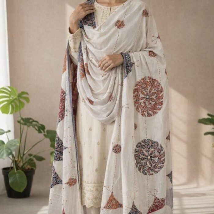 Eternal Earth Ajrakh Cotton Dupatta - Image 7