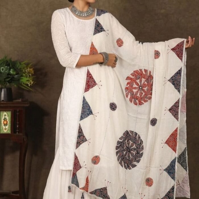 Eternal Earth Ajrakh Cotton Dupatta - Image 13