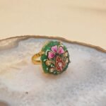 Gulab Mahal Agate Meenakari Ring - Image 2