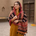 Gulabi Guldasta Ajrakh Modal Silk Stole - Image 4