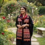 Gulabi Guldasta Ajrakh Modal Silk Stole - Image 3